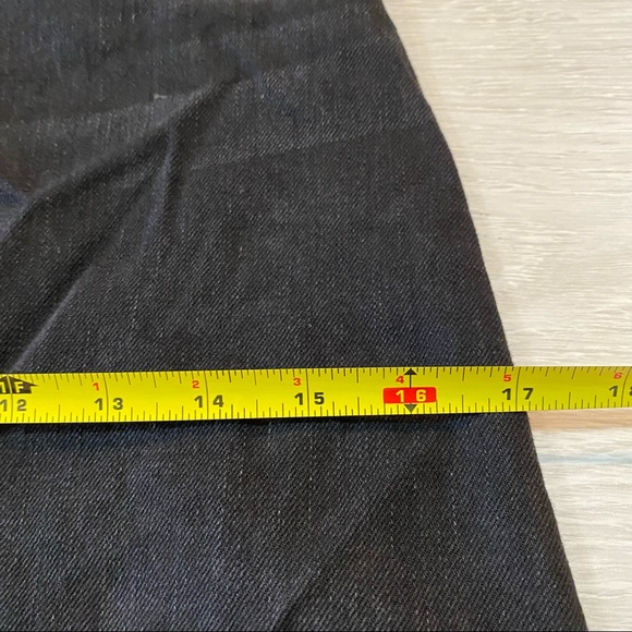 Denim x Alexander Wang Zip Jean Mini Skirt Frayed Destroyed Raw Hem Black Sz 25 - Picture 9 of 10